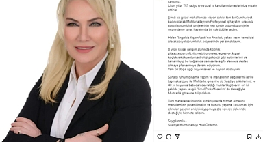 Sanatçı Hilal Özdemir, Kadıköy Suadiye'den muhtar adayı oldu