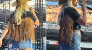 Sahneye mini etekle çıkan şarkıcı inanılmaz frikik verdi! Hayranları şaşkına döndü