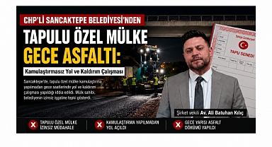  Tapulu Özel Mülke Gece Asfaltı